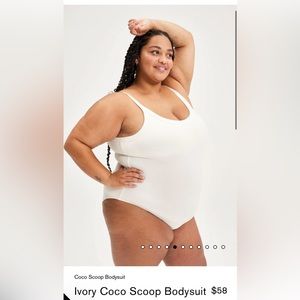 Girlfriend Collective Ivory Coco Scoop Bodysuit